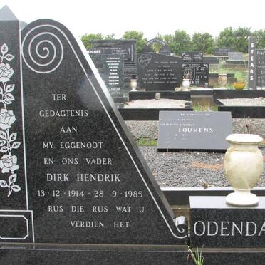 ODENDAAL Dirk Hendrik 1914-1985 &amp; Maria Elizabeth 1916-199?