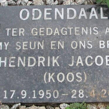ODENDAAL Hendrik Jacobus 1950-2001