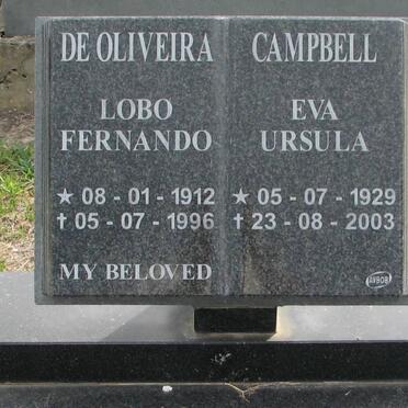 OLIVEIRA Lobo Fernando, de 1912-1996 :: CAMPBELL Eva Ursula 1929-2003