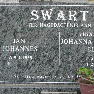 SWART Jan Johannes 1939- &amp; Johanna Wilhelmina Elmien WOLFAARDT 1941-2003