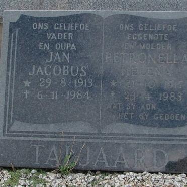 TALJAARD Jan Jacobus 1913-1984 &amp; Petronella Helena 1917-1983
