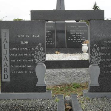 TALJAARD Cornelis Janse Blom 1895-1986 &amp; Maria Magdelena Vandina PIETERSE 1905-1980