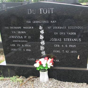 TOIT Josias Stefanus 1905-1975 &amp; Johanna P.D. OOSTHUIZEN 1906-1981