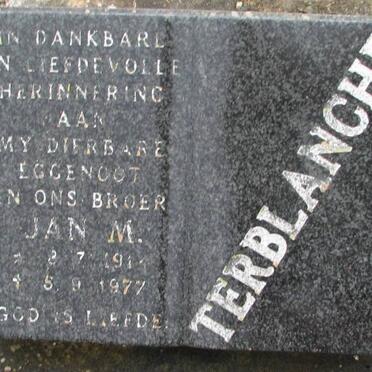 TERBLANCHE Jan M. 1914-1977