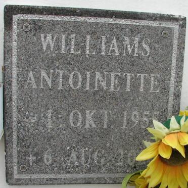 WILLIAMS Antoinette 1955-20??