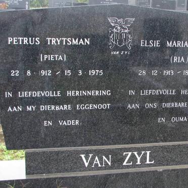 ZYL Petrus Trytsman, van 1912-1975 &amp; Elsie Maria LIEBENBERG 1913-1986