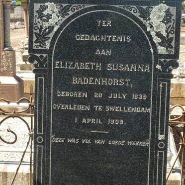 BADENHORST Elizabeth Susanna 1839-1909