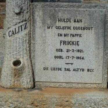 CALITZ Frikkie 1921-1954