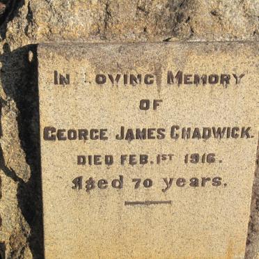 CHADWICK George James -1916 :: CHADWICK Richard James 1891-1957