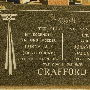CRAFFORD Johannes Jacobus 1907-1983 &amp; Cornelia E. OOSTENDORP 1911-1973