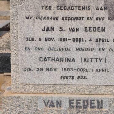EEDEN Jan S., van 1901-1956 &amp; Catharina 1903-1990