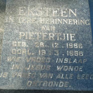 EKSTEEN Pietertjie 1966-1968