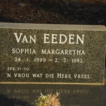 EEDEN Sophia Margaretha, van 1899-1982