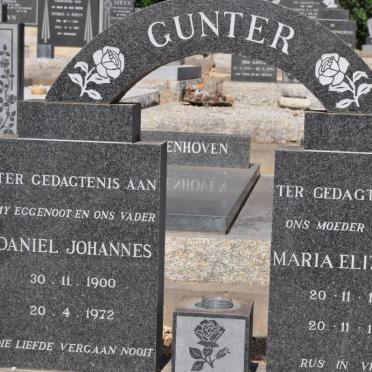GUNTER Daniel Johannes 1900-1972 &amp; Maria Elizabeth 1895-1988