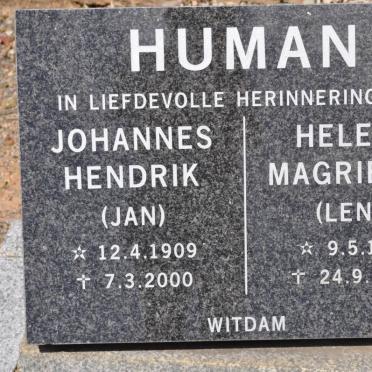 HUMAN Johannes Hendrik 1909-2000 &amp; Helena Magrietha 1918-2000
