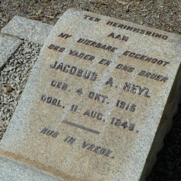 HEYL Jacobus A. 1916-1948