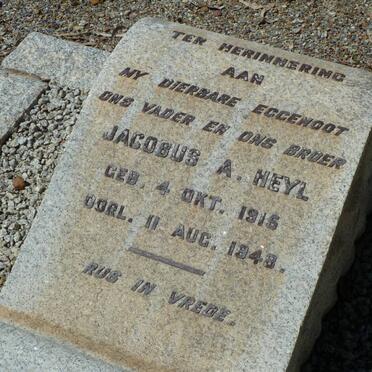 HEYL Jacobus A. 1916-1948