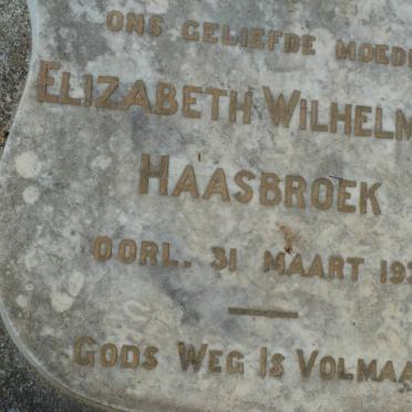 HAASBROEK Elizabeth Wilhelmina -1937