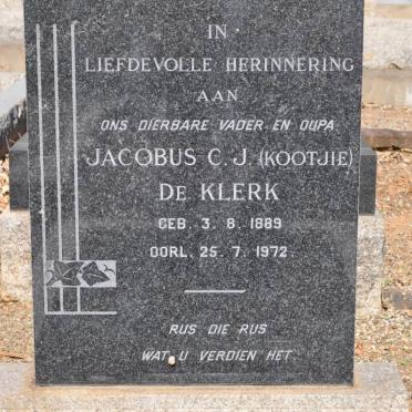 KLERK Jacobus C.J., de 1889-1972