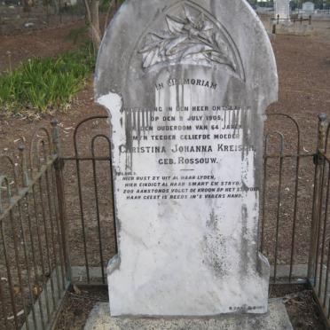 KREISER Christina Johanna nee ROSSOUW -1905