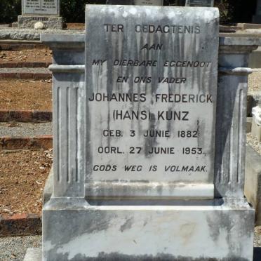 KUNZ Johannes Frederick 1882-1953