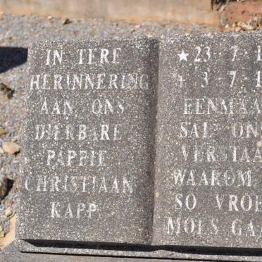 KAPP Christiaan 1897-1955