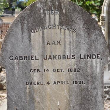 LINDE Gabriel Jakobus 1882-1921