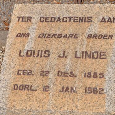 LINDE Louis J. 1885-1962