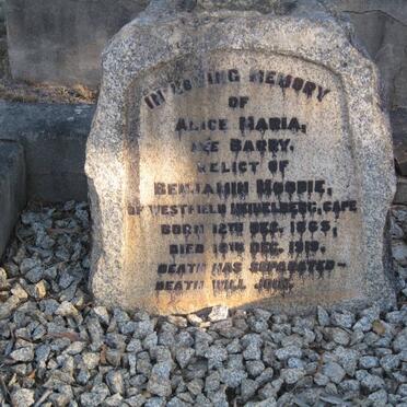 MOODIE Alice Maria nee BARRY 1865-1919