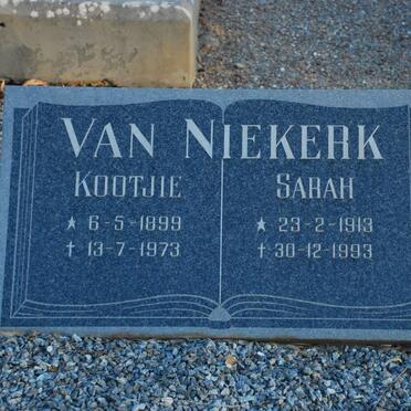 NIEKERK Kootjie, van 1899-1973 &amp; Sarah 1913-1993