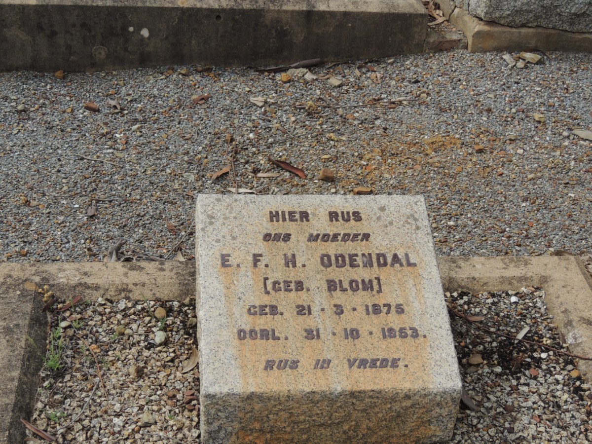ODENDAL E.F.H. nee BLOM 1875-1953