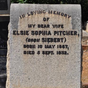 PITCHER Elsie Sophia nee SIEBERT 1867-1932