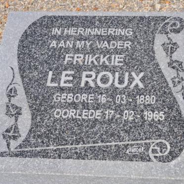ROUX Frikkie, le 1880-1965