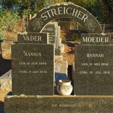 STREICHER Hannes 1896-1970 &amp; Hannah 1898-1978