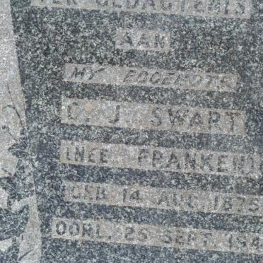 SWART C.J. nee FRANKEN 1875-1945