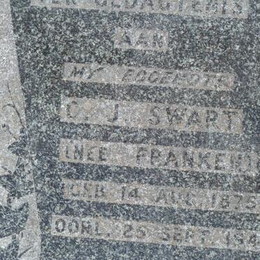 SWART C.J. nee FRANKEN 1875-1945