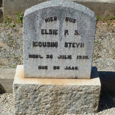 STEYN Elsie P.S. nee COUSIN -1950