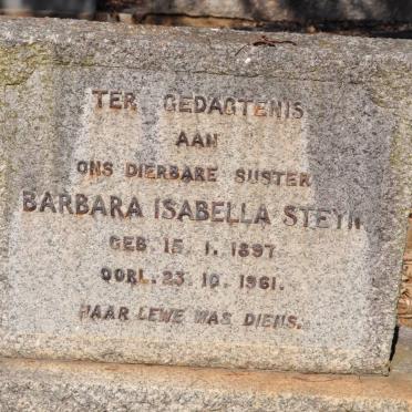STEYN Barbara Isabella 1897-1961