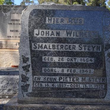 STEYN Johan Wilhelm Smalberger 1864-1942 :: STEYN Pieter M. 1887-1932