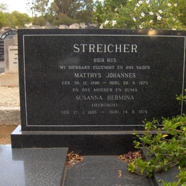 STREICHER Matthys Johannes 1890-1973 &amp; Susanna Hermina MYBURGH 1895-1978