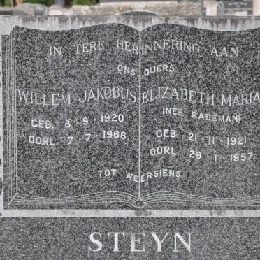 STEYN Willem Jakobus 1920-1966 &amp; Elizabeth Maria RADEMAN 1921-1957