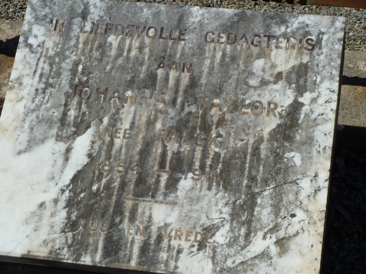 TAYLOR Johanna nee FALCK 1854-1911