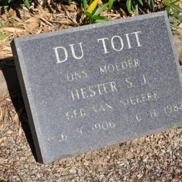 TOIT Hester S.J., du nee VAN NIEKERK 1906-1982