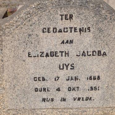 UYS Elizabeth Jacoba 1868-1951