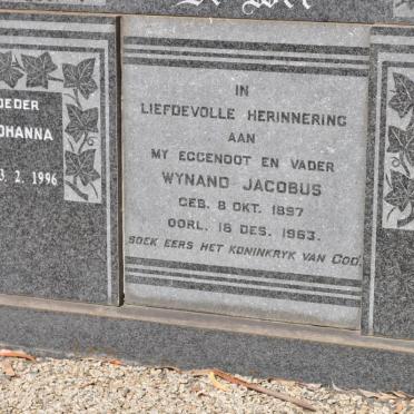WET Wynand Jacobus, de 1897-1963 &amp; Jacoba Margaretha Johanna 1905-1975 :: DE WET Margaretha Johanna nee SAAYMAN 1944-1996