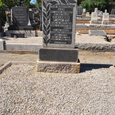 ZYL Alexander F., van 1875-1936 &amp; Johanna Willemina STEYN 1880-1962 :: VAN ZYL Margrieta Johanna 1912-1997