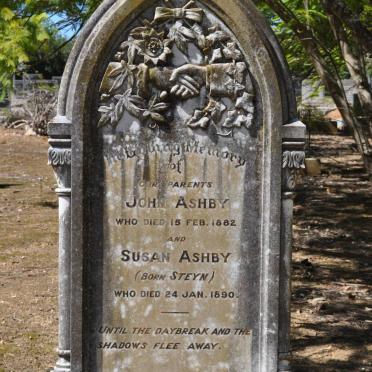 ASHBY John -1882 &amp; Susan STEYN -1890