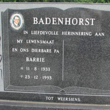 BADENHORST Barrie 1933-1993
