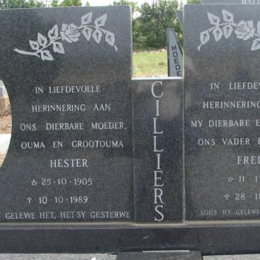 CILLIERS Fred 1906-1983 &amp; Hester 1905-1989