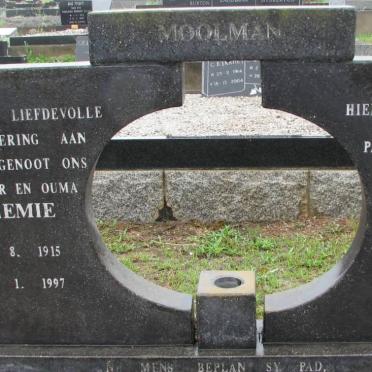MOOLMAN Albertus 1910-1998 &amp; Miemie 1915-1997